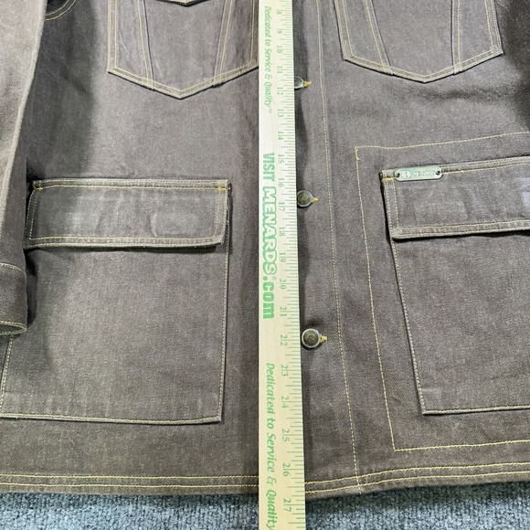 VTG DISS JEANS Jacket Men's L Brown Oversize Baggy Denim Hip Hop Streetwear 90s - Picture 4 of 12